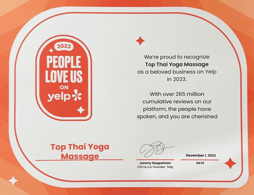 Proud to have been recognized as one of Yelp's highest and best reviewed businesses! Thank you to our loyal customers!