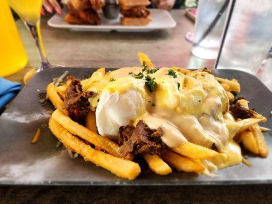 Philly cheese steak benedict