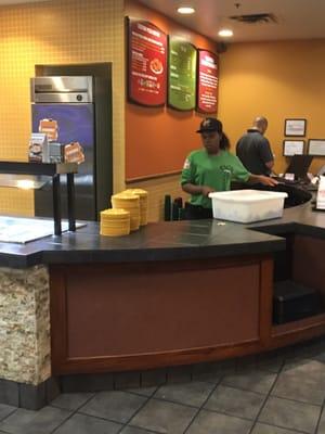 The white container is lettuce that they put in the bin. This was left unrefrigerated the entire time she was scraping the ice