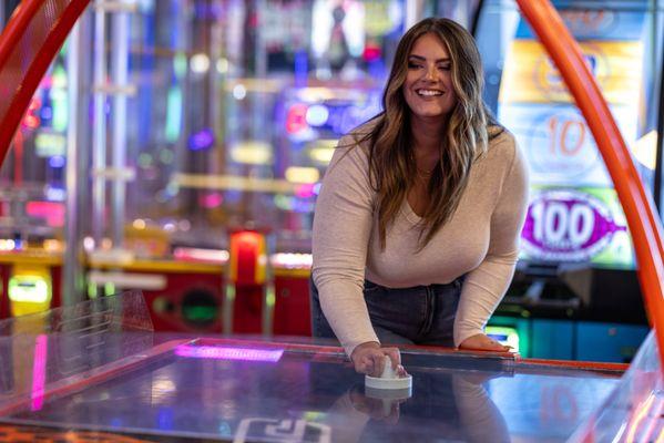 Air hockey showdown: Who's the puck master?