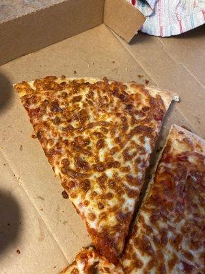 Old Looking Tasting Cheese pizza ordered via app