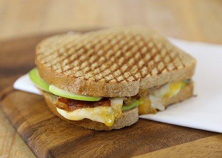 Spicy Apple Bacon Grilled Cheese Panini