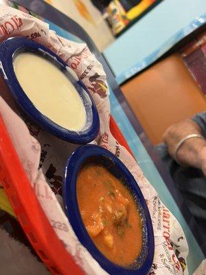 Queso dip was passable; salsa was FIRE - some of the best I've had.