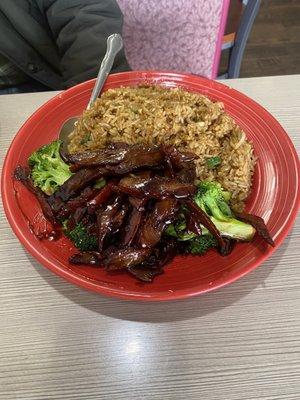 BBQ Pork and Egg Fried Rice Lunch