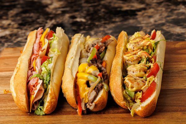 Hoagie cheesesteak Po'Boys