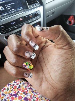 A beautiful set by Tina! Gel polish over natural nails