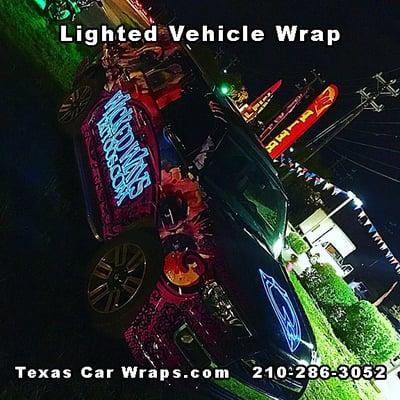 Lighted Car Wrap San Antonio, Texas