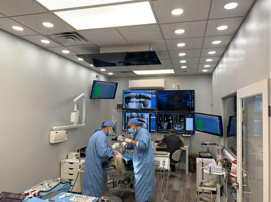 this is the final surgical suite with fully integrated systems of audio and video as well as sedation capabilities.