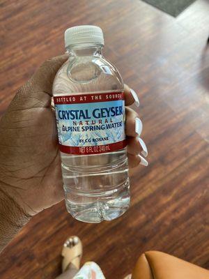 Complementary Crystal Geyser bottles- how cute!