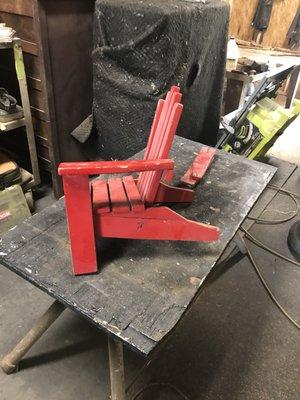 refinish small toy arm chair (orginial)