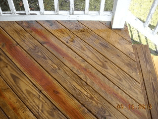 After 'Gentle Clean. Deck looks like new, and absolutely no damage.