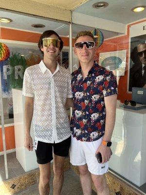 Thank you Christopher and Randall for shopping at Sunglasses of Palm Springs.  Your new sunglasses look fabulous on you both !