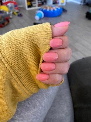 Spring nails ready. Loving the dipped natural nail.