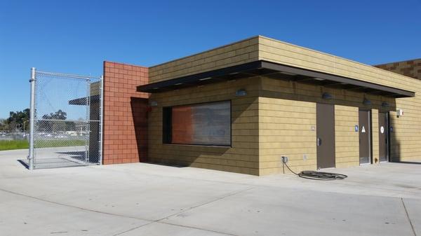 The new concession stand still under construction.