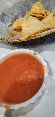 Their version of salsa with tortilla chips