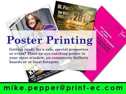 Poster Printing and Photographic printing support.