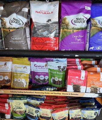 Nutri Source, Diamond Natural, Crumps Naturals Treat Bags, and Beg & Barker Treat Bags