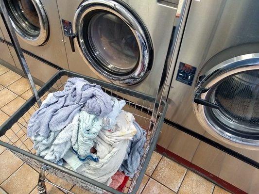 Remember to bring a clean hamper to stick in the cart to put your wet clothes into (I forgot).