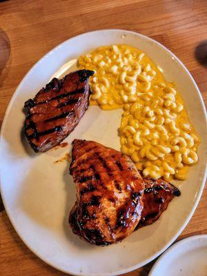 Tri Tip, BBQ Chicken Breast and Mac & Cheese