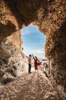 Engagement session by the beach.