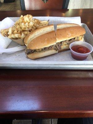 Classic Cheesesteak, Waffle Fries