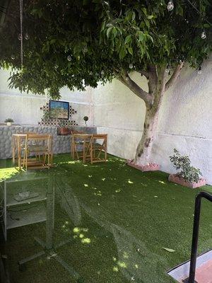 Patio of one of the recovery homes.