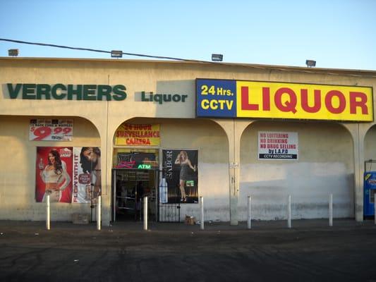 Here is the front of Vercher's Central Liquor Store!