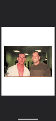 Gracie West instructor Tom McAuley with the legendary Royce Gracie