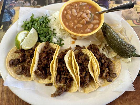 Asada Mini Tacos.