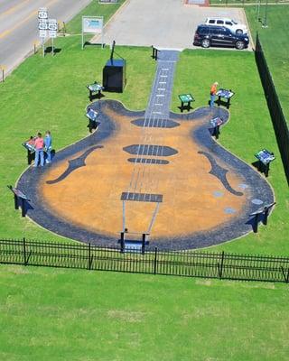 aerial view of the Guitar Walk