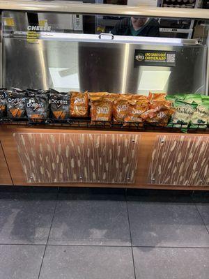 Subway covering the food nd table from customers vision. What are they hiding?