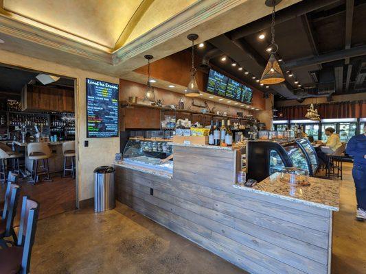 Interior. They serve ice cream from two local creameries too