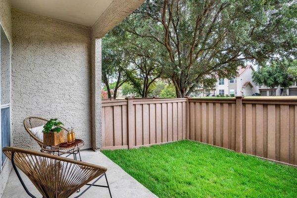 Enclosed Patio at Villas at Preston Creek