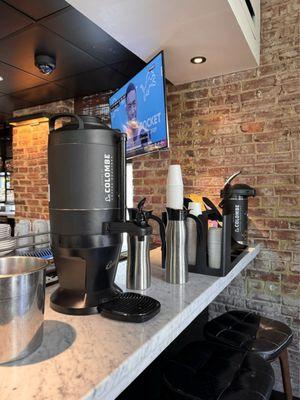 Complimentary La Colombe drip coffee, 6-10:30AM daily