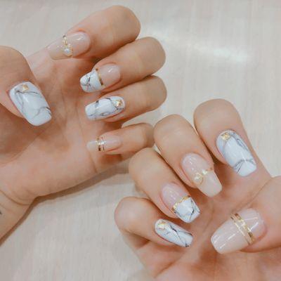 Finally, my first Marble Nails~ Thank you Ivy for the great works. Love it!!