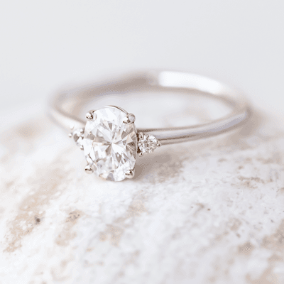 August Oval Cut Engagement Ring