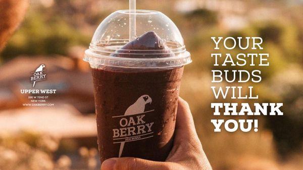 OAKBERRY acai fulfills palate, enhances health! Loaded with minerals, antioxidants. Energize with OAK Smoothie.