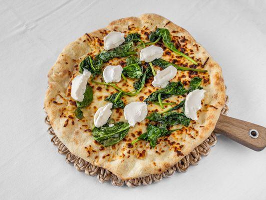 Sourdough Pizza with Ricotta & Spinach