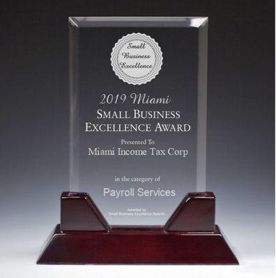 2019 Small Business Excellence Award