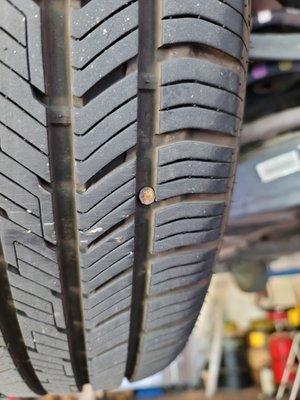 Puncture of my tire.