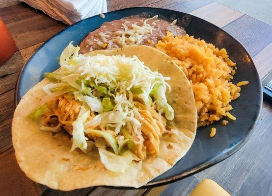 Kid's chicken taco