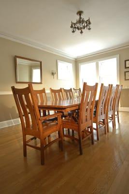 Mission Dining room set, quarter sawn oak