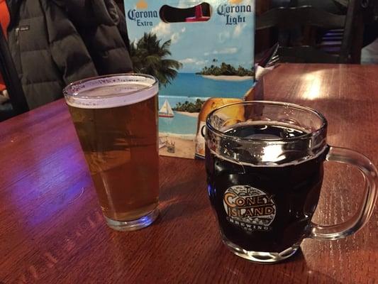 Lake Bluff Brewing Honey Badger and Coney Island Brewing Co. Hard Root Beer.