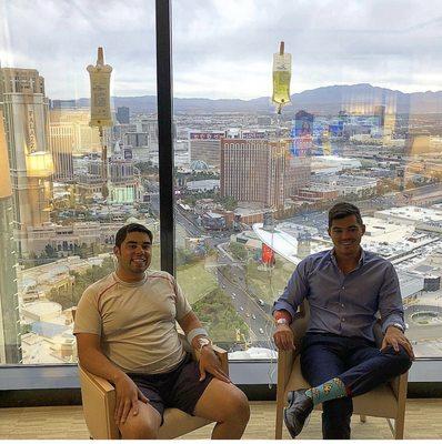 Two brothers receiving IV Vitamin Therapy, while visiting Las Vegas. At the encore hotel