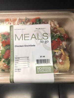 Meals to go. Just put them in microwave