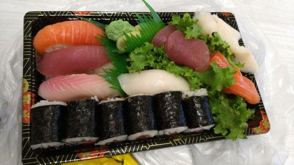 Sushi and sashimi lunch