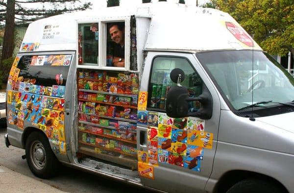 Jim with his "new" (temporary) truck