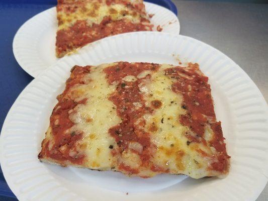 Grandma slice sucks.  Either they made a mistake and gave me a Sicilian slice by accident or else the grandma slice is much too thick.