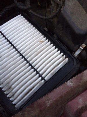 Air filter up side down