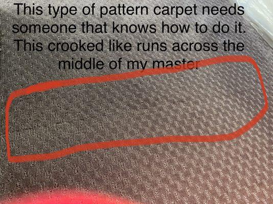 pattern carpets require experts to blend the pattern exactly. In my master, the middle of the room aid this crooked line all across (2pcs)